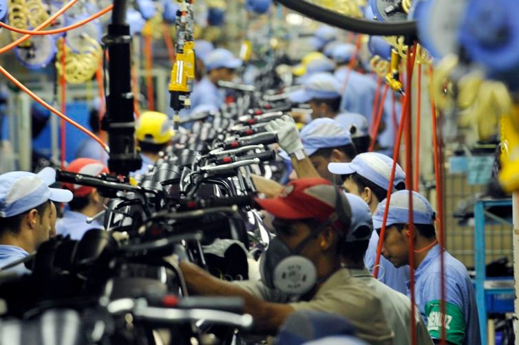 Fábrica da Yamaha. Linha de montagem de motocicletas Yamaha. Chão de fábrica.
Manaus (AM) 26.10.2010 - Foto: José Paulo Lacerda