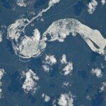 Imagem de satélite das Cataratas do Iguaçu. NASA